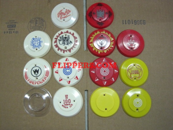 Pop bumper caps - various